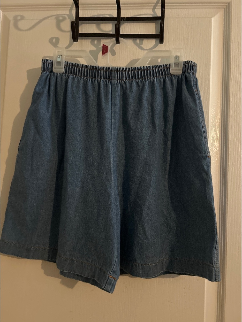 Vintage Denim Elastic Waist Shorts Size 8